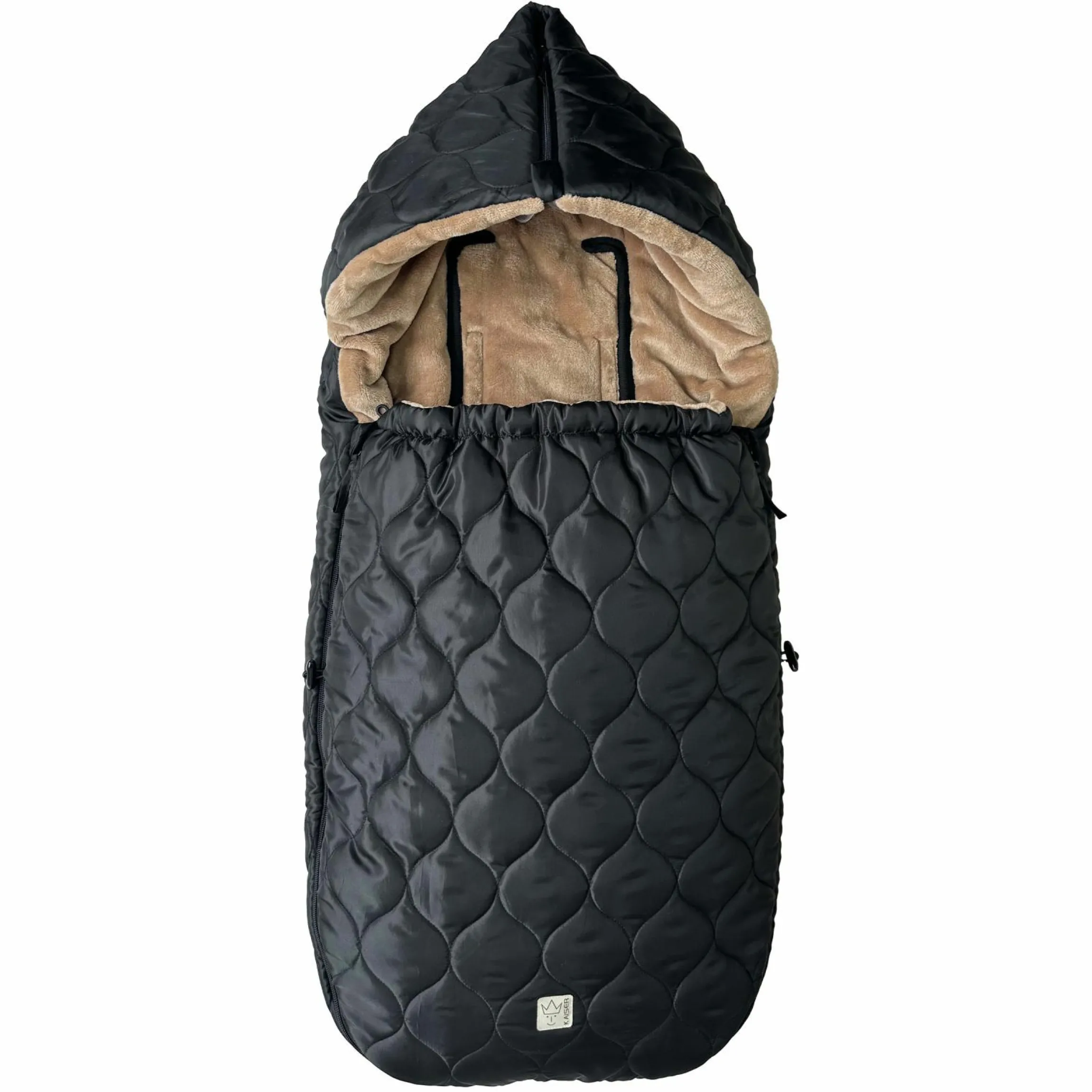 Fleece-Fußsack Recy XL aus 100% recyceltes Polyester für Kinderwagen & Buggy - Black Light Brown