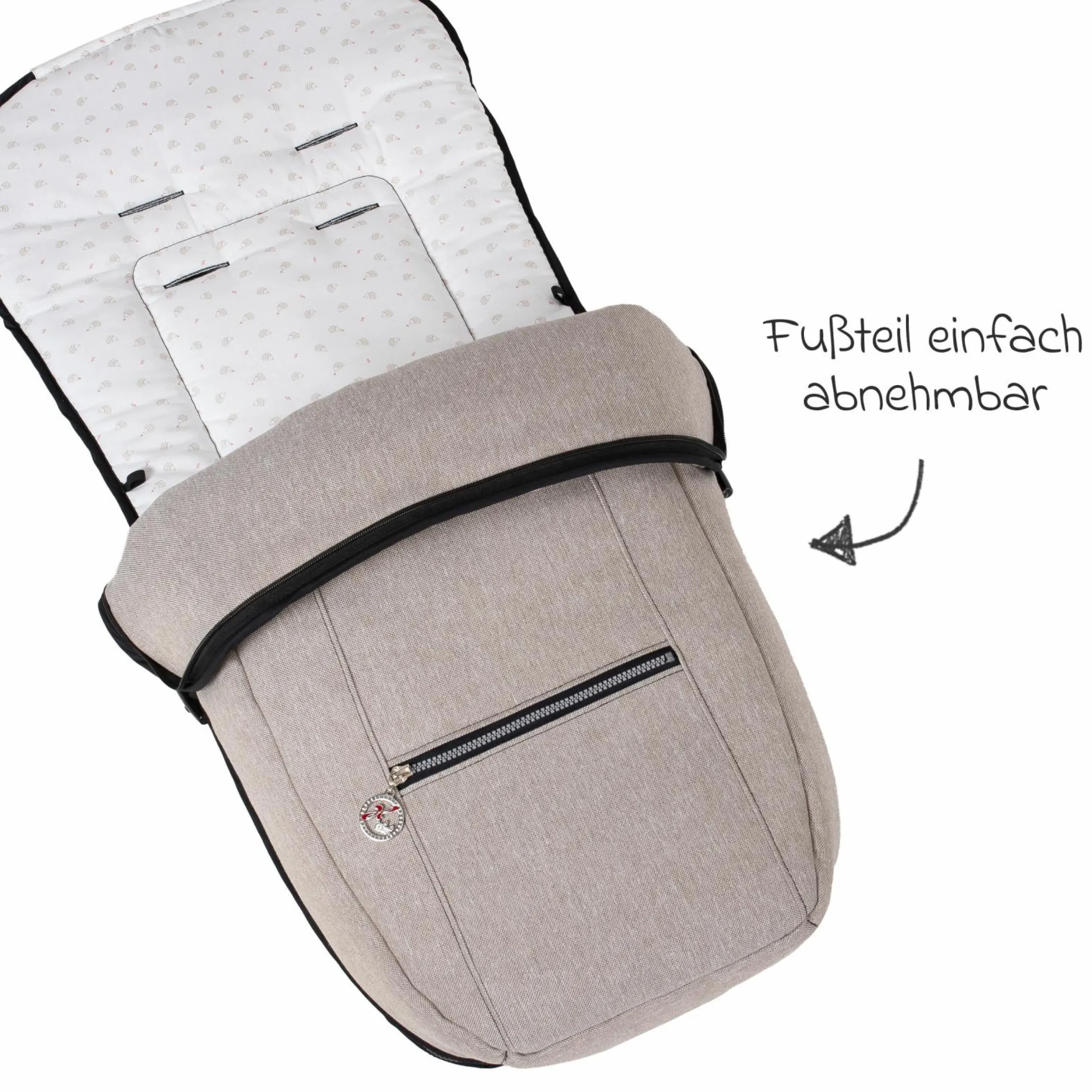 Fleece-Fußsack SoWi Casual mit Fleece-Einlage für Racer GTS, VIP GTS & Topline GTS - Hedgehog Love - Kollektion 2024