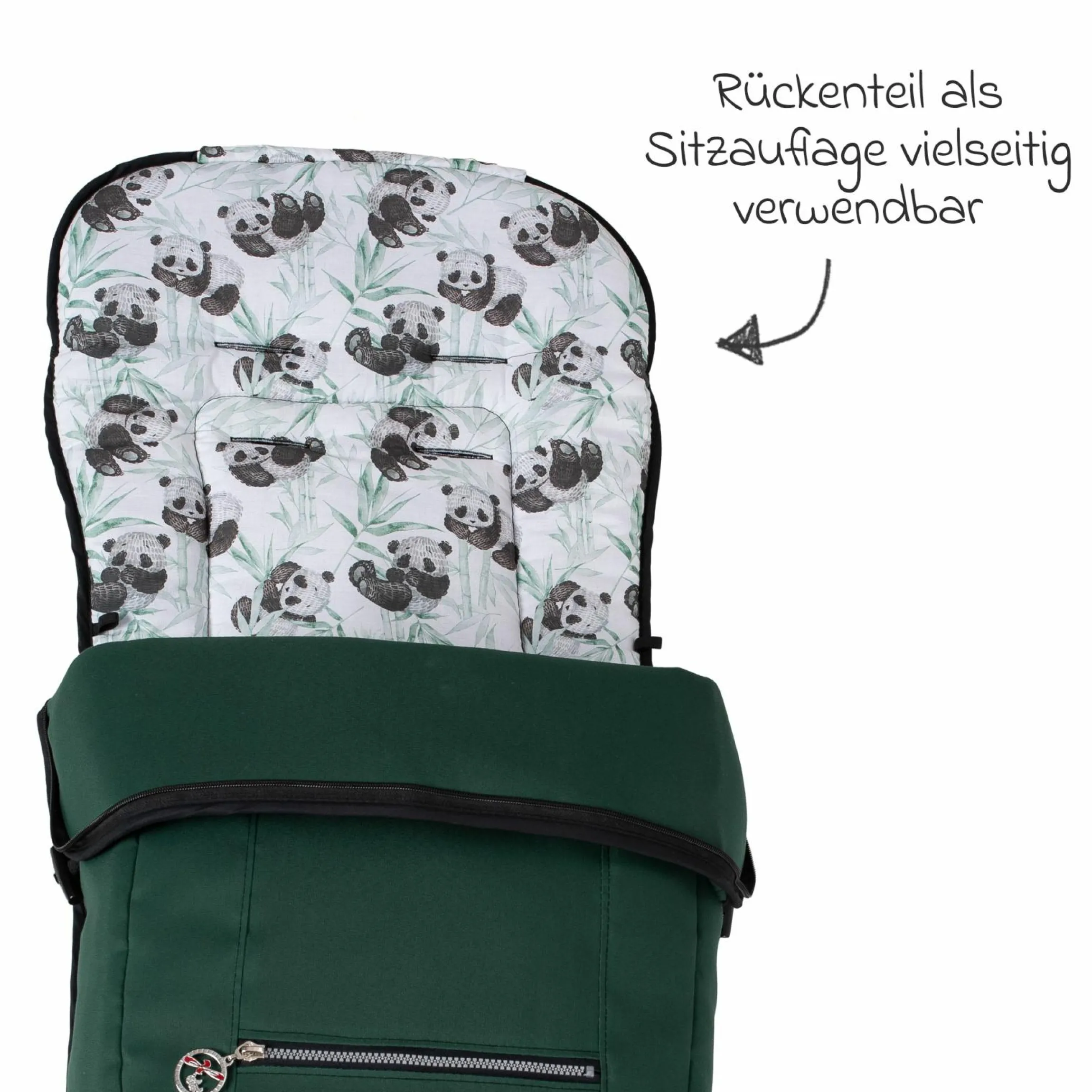 Fleece-Fußsack SoWi Casual mit Fleece-Einlage für Racer GTS, VIP GTS & Topline GTS - Panda Family - Kollektion 2024