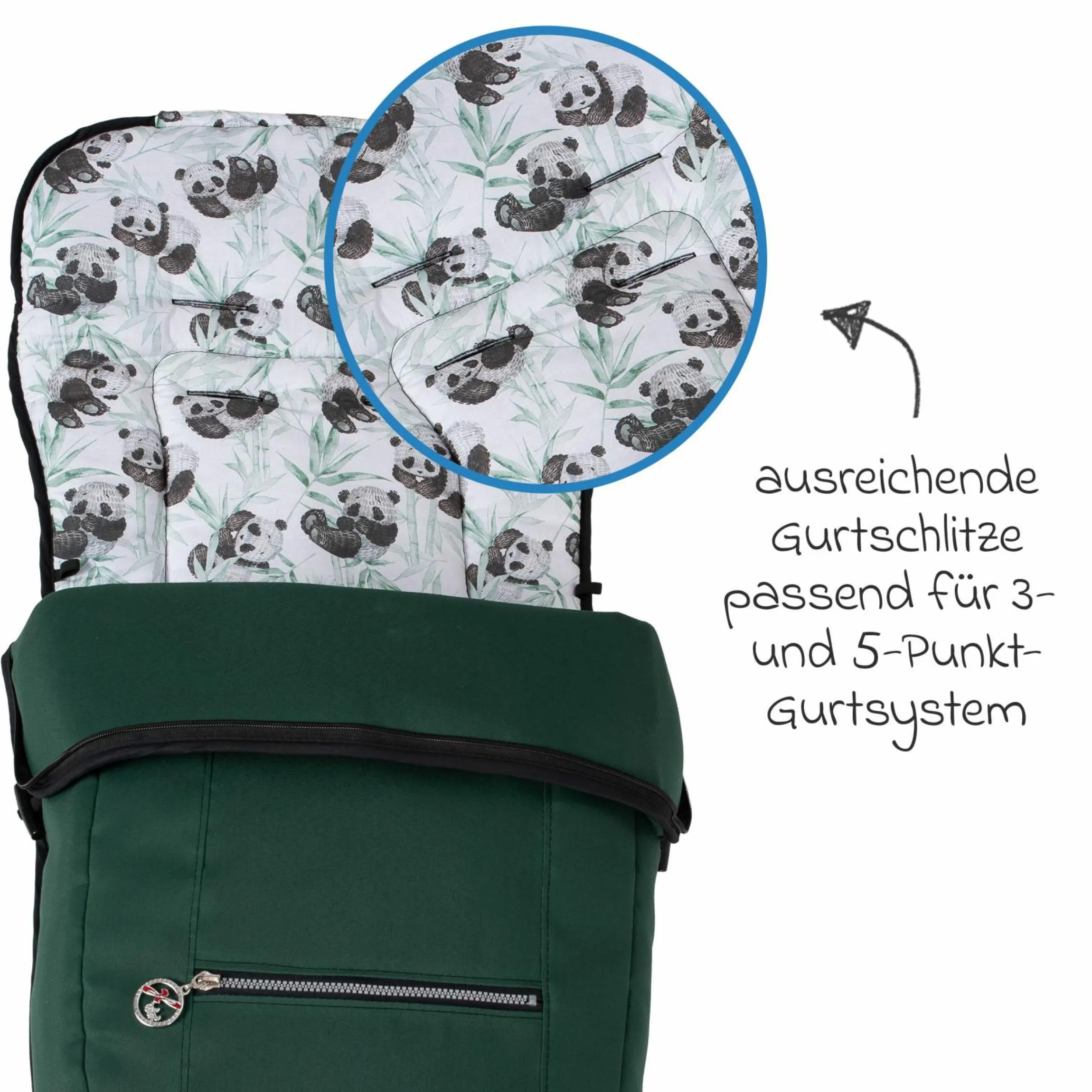 Fleece-Fußsack SoWi Casual mit Fleece-Einlage für Racer GTS, VIP GTS & Topline GTS - Panda Family - Kollektion 2024