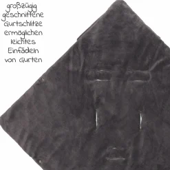 Fleece-Fußsack Tanaga für Babyschale und Babywanne - Schwarz