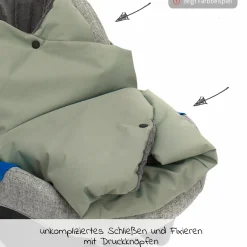 Fleece-Fußsack Tanaga für Babyschale und Babywanne - Schwarz