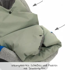 Fleece-Fußsack Tanaga für Babyschale und Babywanne - Salbei