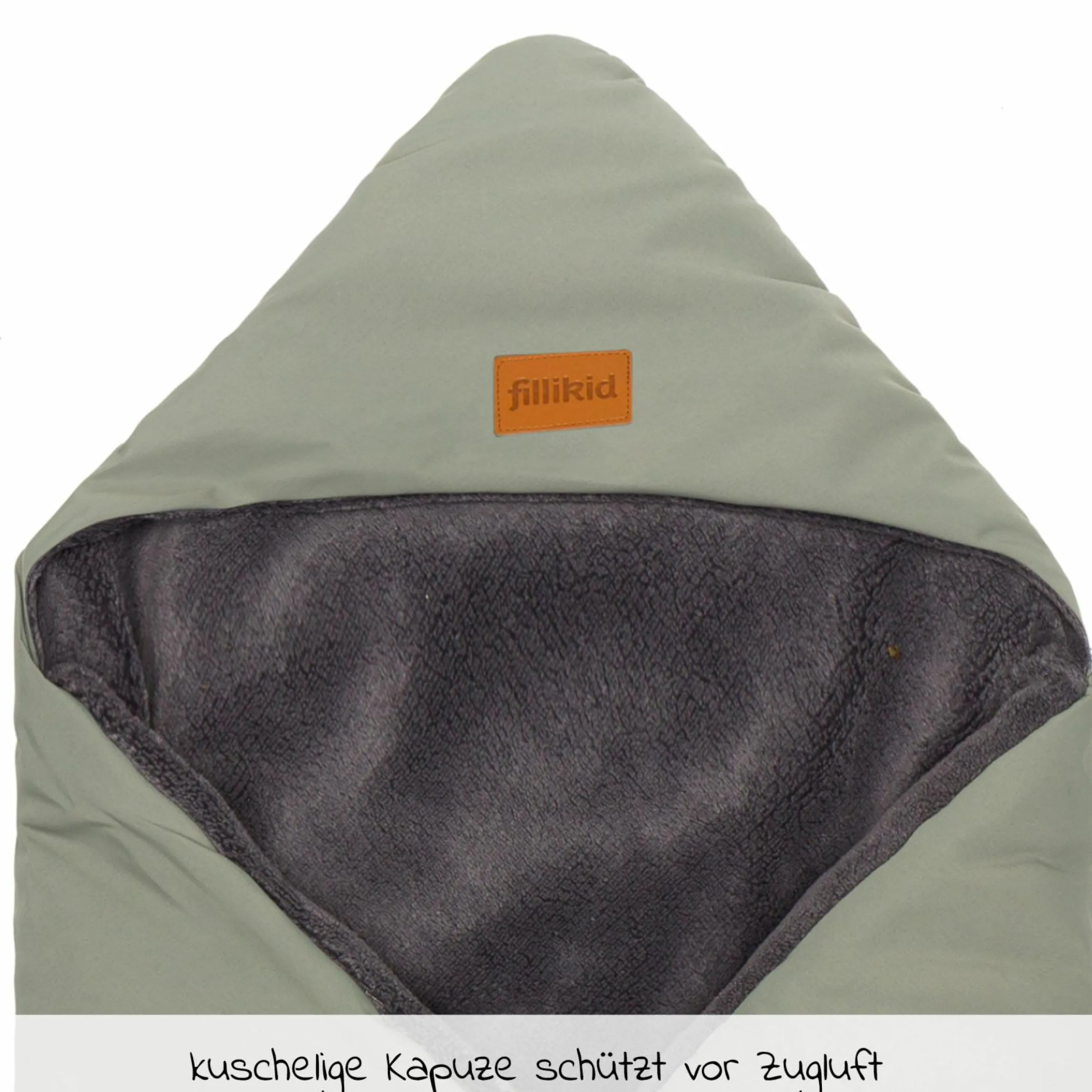 Fleece-Fußsack Tanaga für Babyschale und Babywanne - Salbei