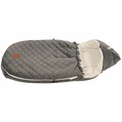 Fleece-Fußsack Velvet Hoody für Babyschale und Babywannen - Grey