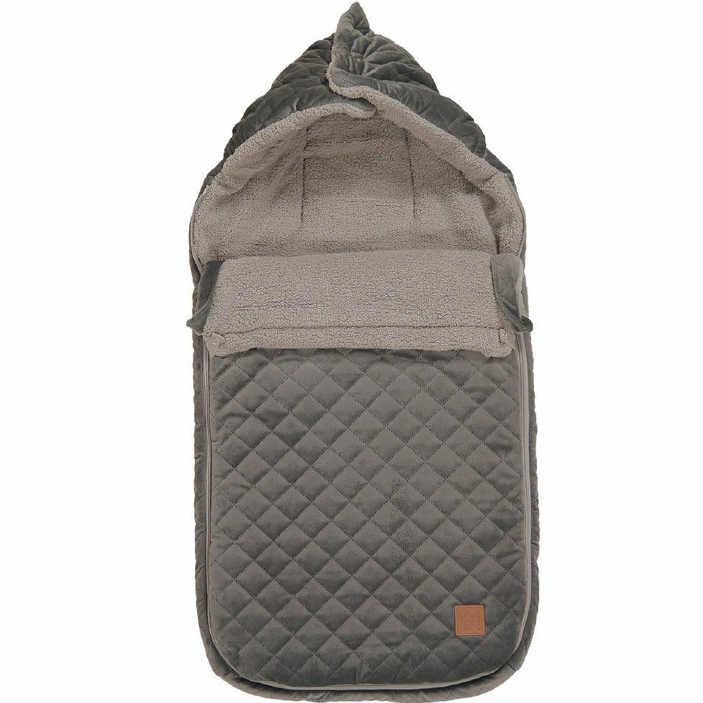 Fleece-Fußsack Velvet Kiki - Grey
