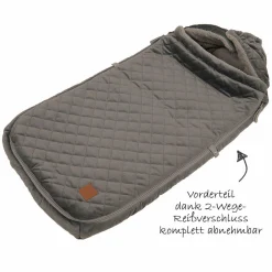 Fleece-Fußsack Velvet Kiki - Grey