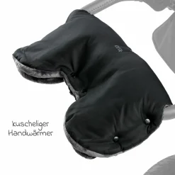 Fleece-Handwärmer / Handmuff Universal - Schwarz - Kollektion 2025