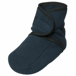 Fleece-Schuh mit Klettverschluss - Marine - Gr. 18 / 19