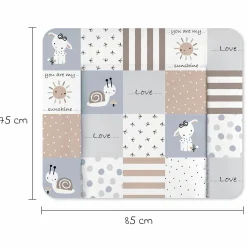 Folien-Wickelauflage 75 x 85 cm - Patch Blue