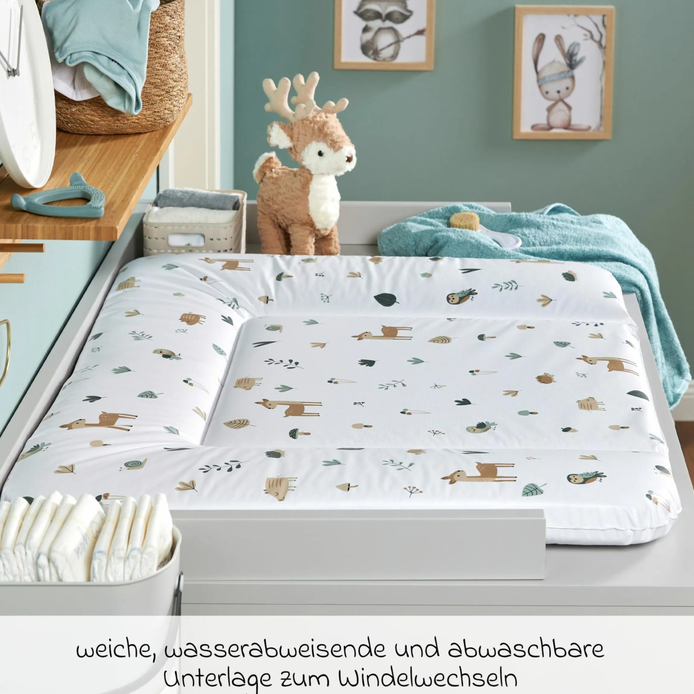 Folien-Wickelauflage 72 x 85 cm - Waldtiere