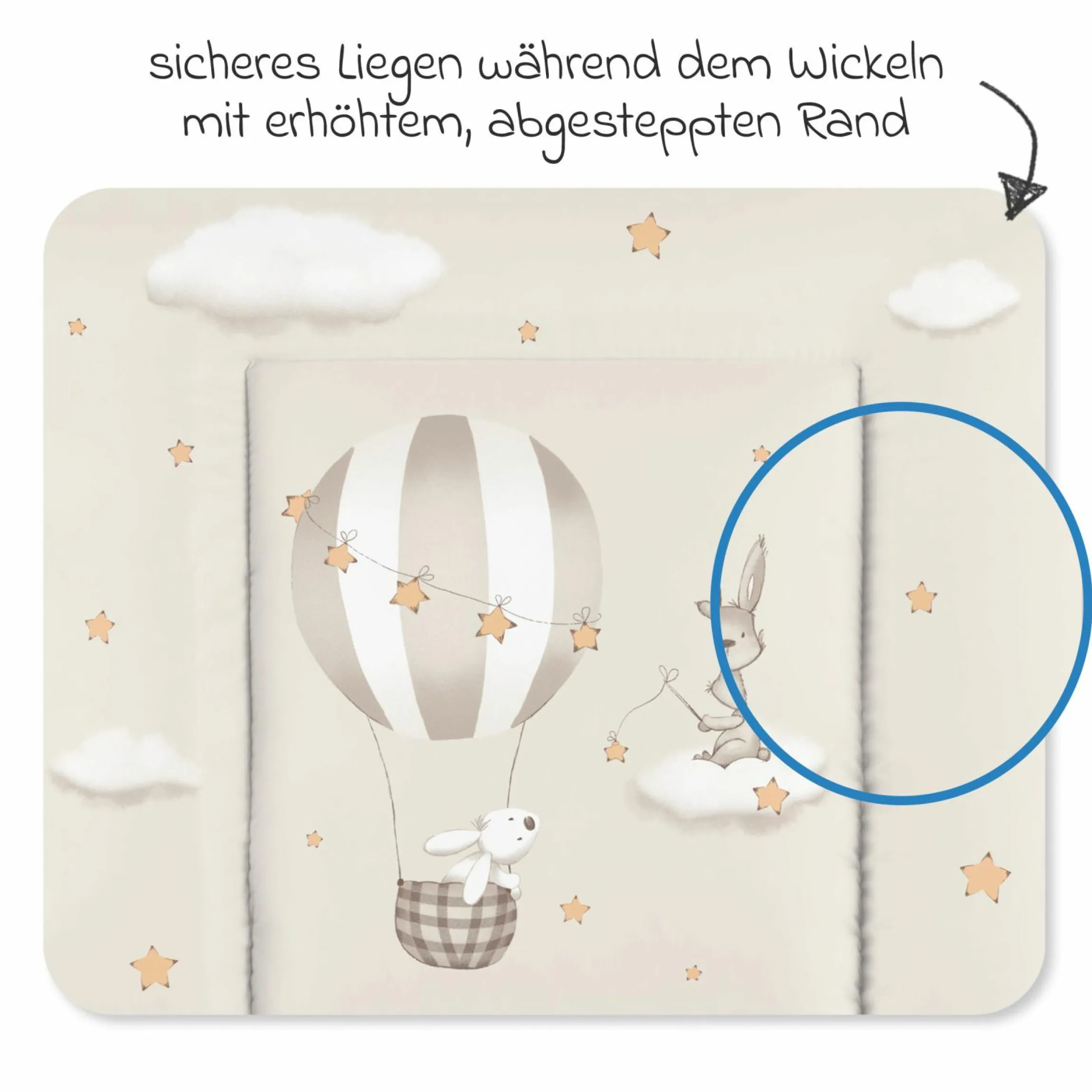 Folien-Wickelauflage 75 x 85 cm - Sternenfahrt