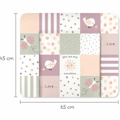 Folien-Wickelauflage 75 x 85 cm - Patch Rose