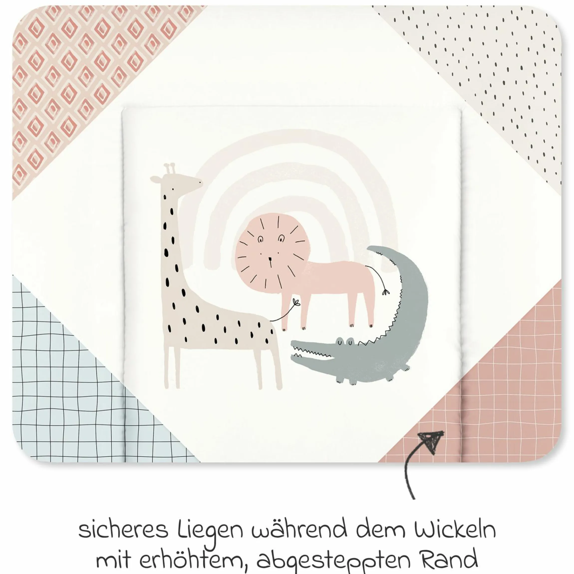 Folien-Wickelauflage 75 x 85 cm - Wild Friends