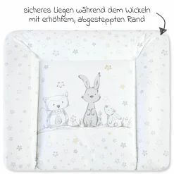 Folien-Wickelauflage Softy - Häschen & Eule Weiß