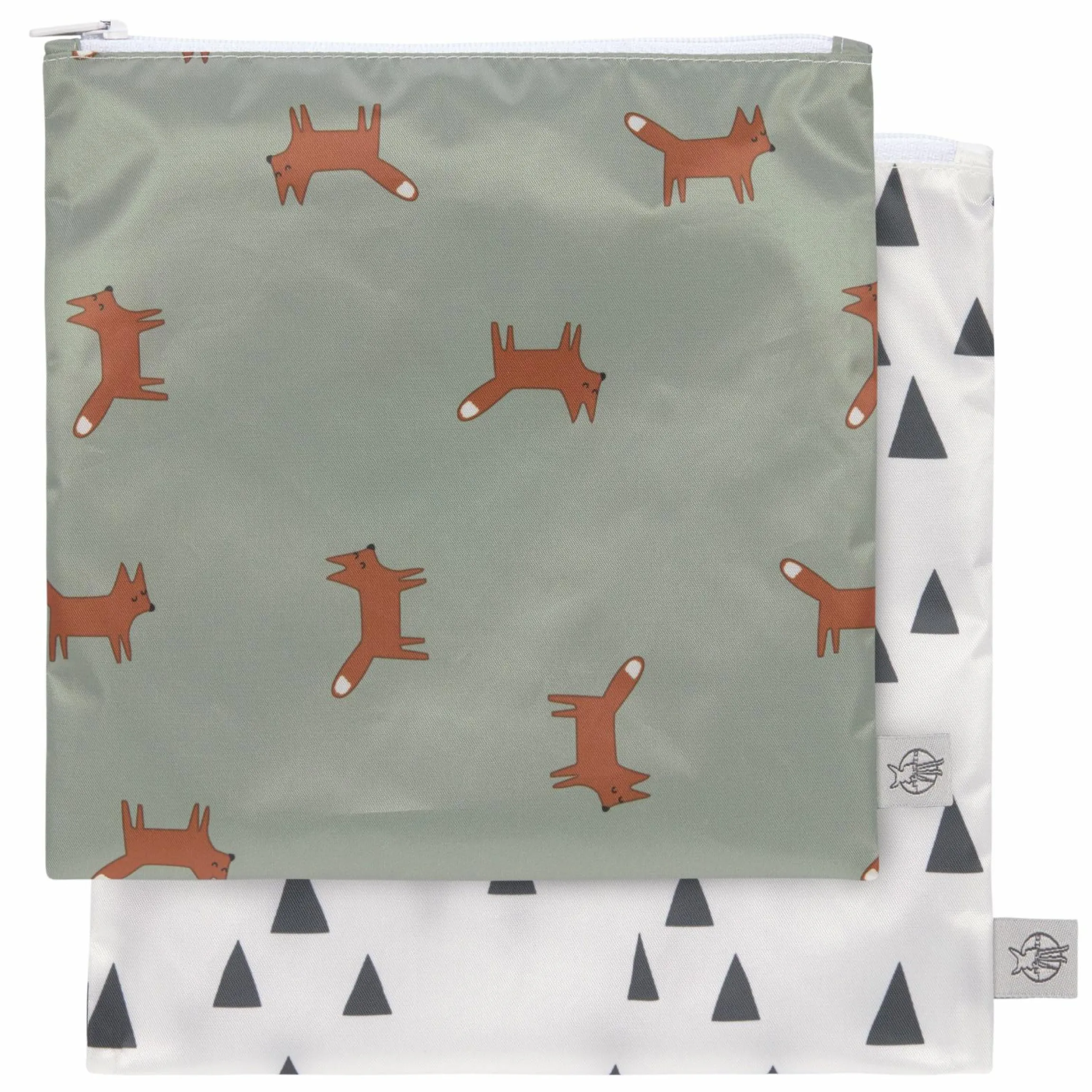Frühstücksbeutel 2er Pack Snack Bag - Little Forest Fox - Olive
