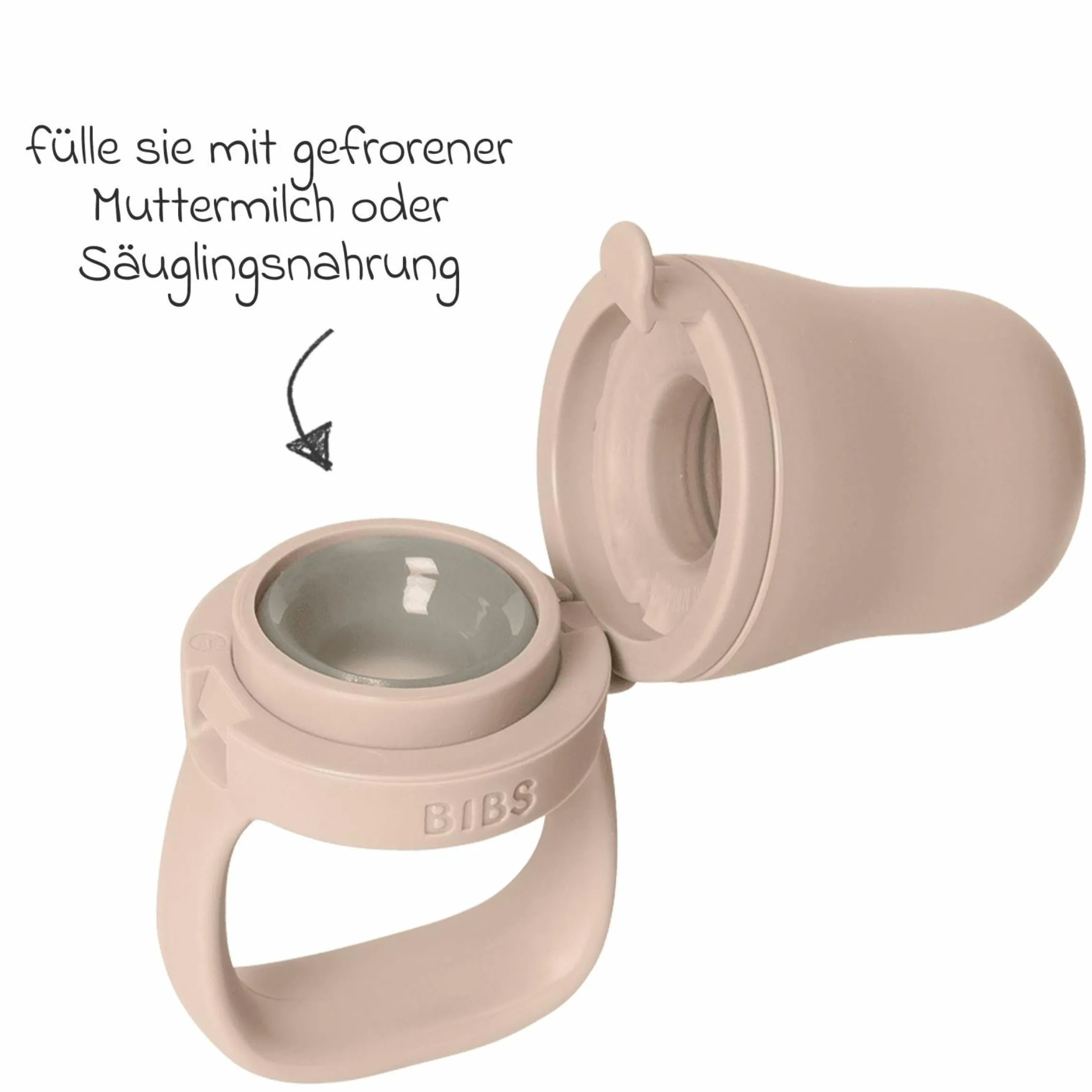 Fruchtsauger Baby Feeder mit 2x Silikon-Schnabel - Blush