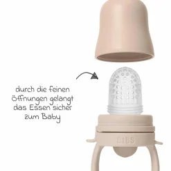 Fruchtsauger Baby Feeder mit 2x Silikon-Schnabel - Blush