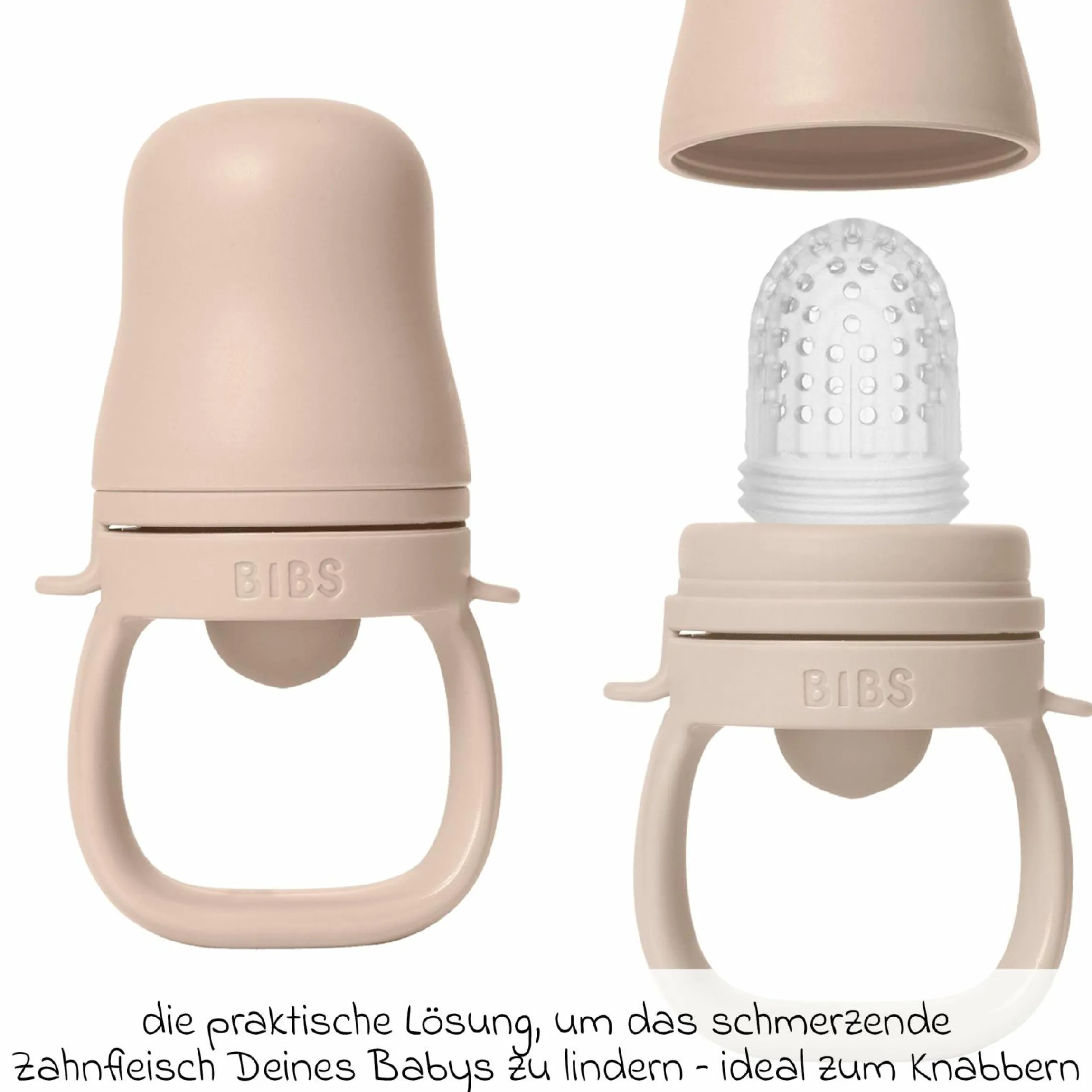 Fruchtsauger Baby Feeder mit 2x Silikon-Schnabel - Blush