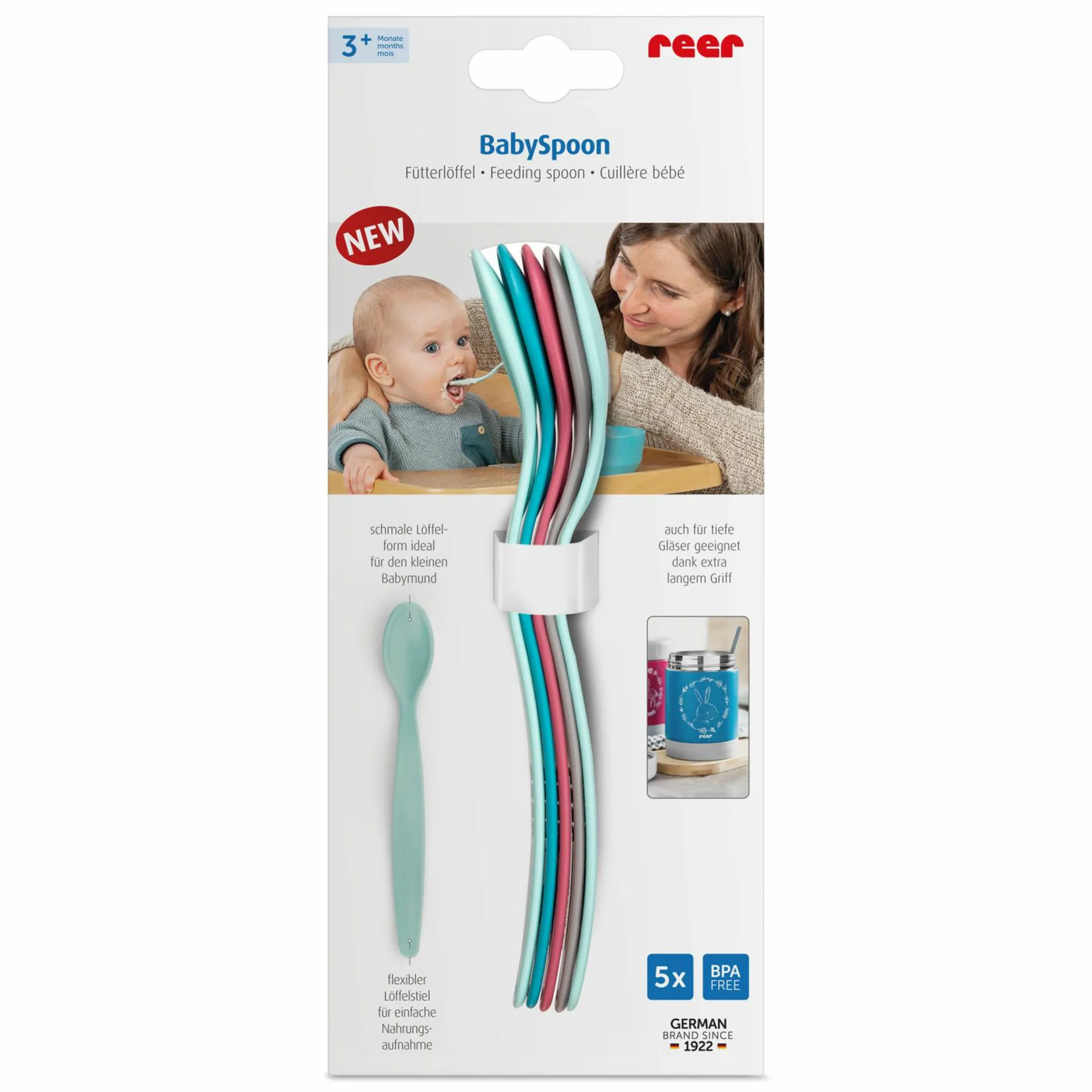 Fütterlöffel 5er Pack - Bunt