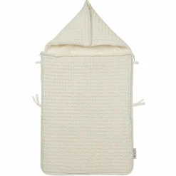 Fußsack für Babyschale - Waffel Teddy - Nature