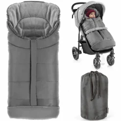 Fußsack für Joie Buggy (Litetrax, Mytrax, Chrome uvm. Kinderwagen) mit Tasche - Grau