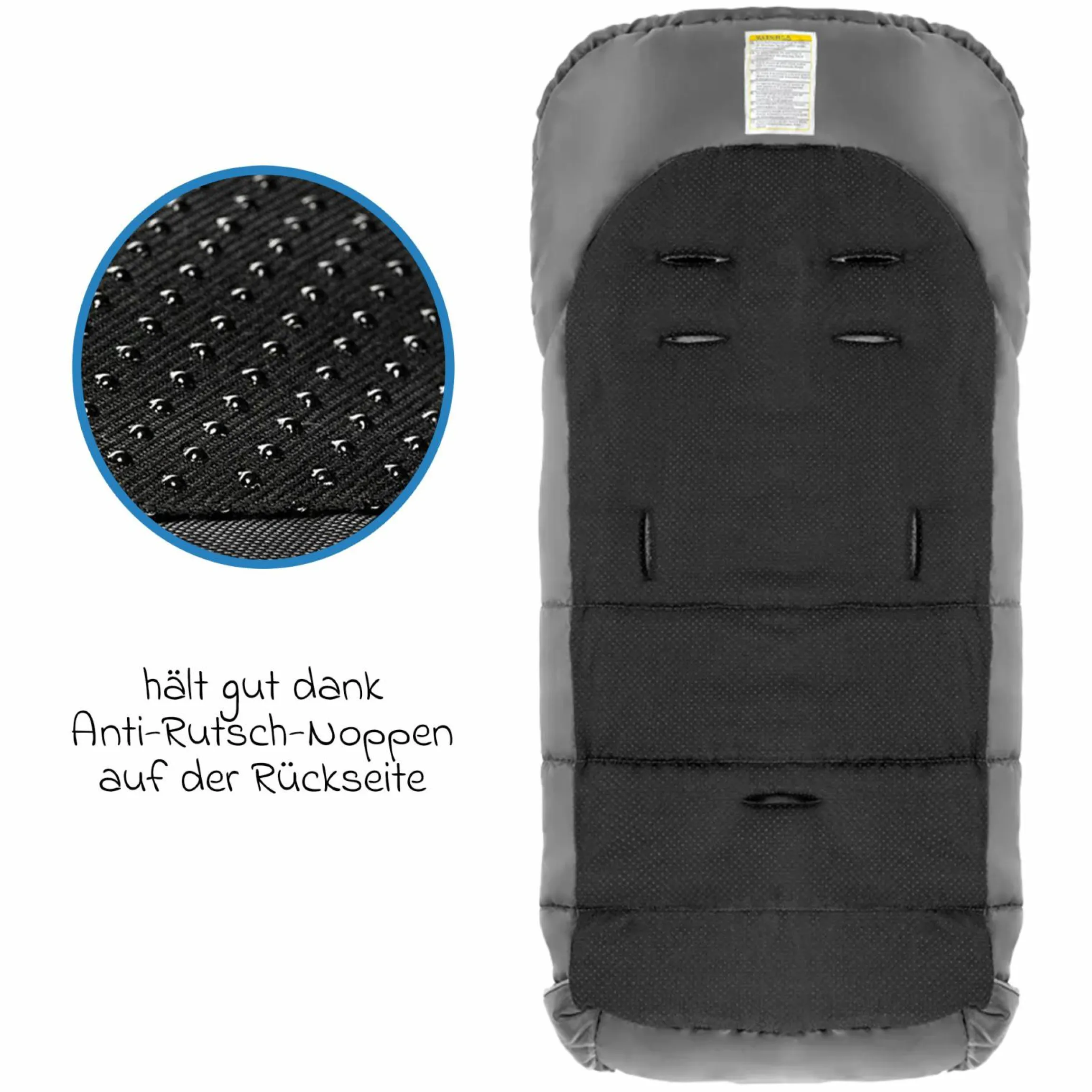 Fußsack für Joie Buggy (Litetrax, Mytrax, Chrome uvm. Kinderwagen) mit Tasche - Grau