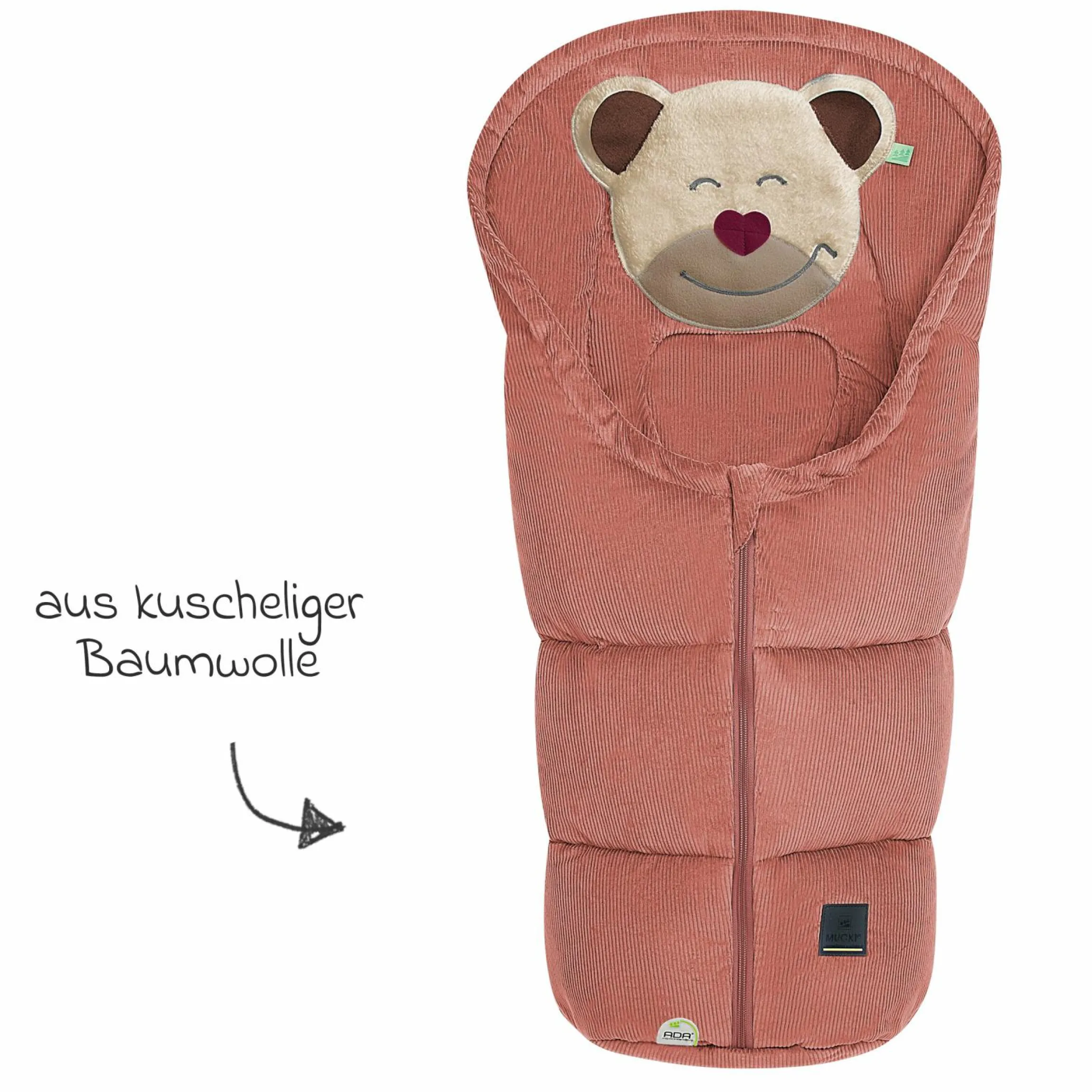 Fußsack Mucki Cord für Babyschale & Babywanne - Siena