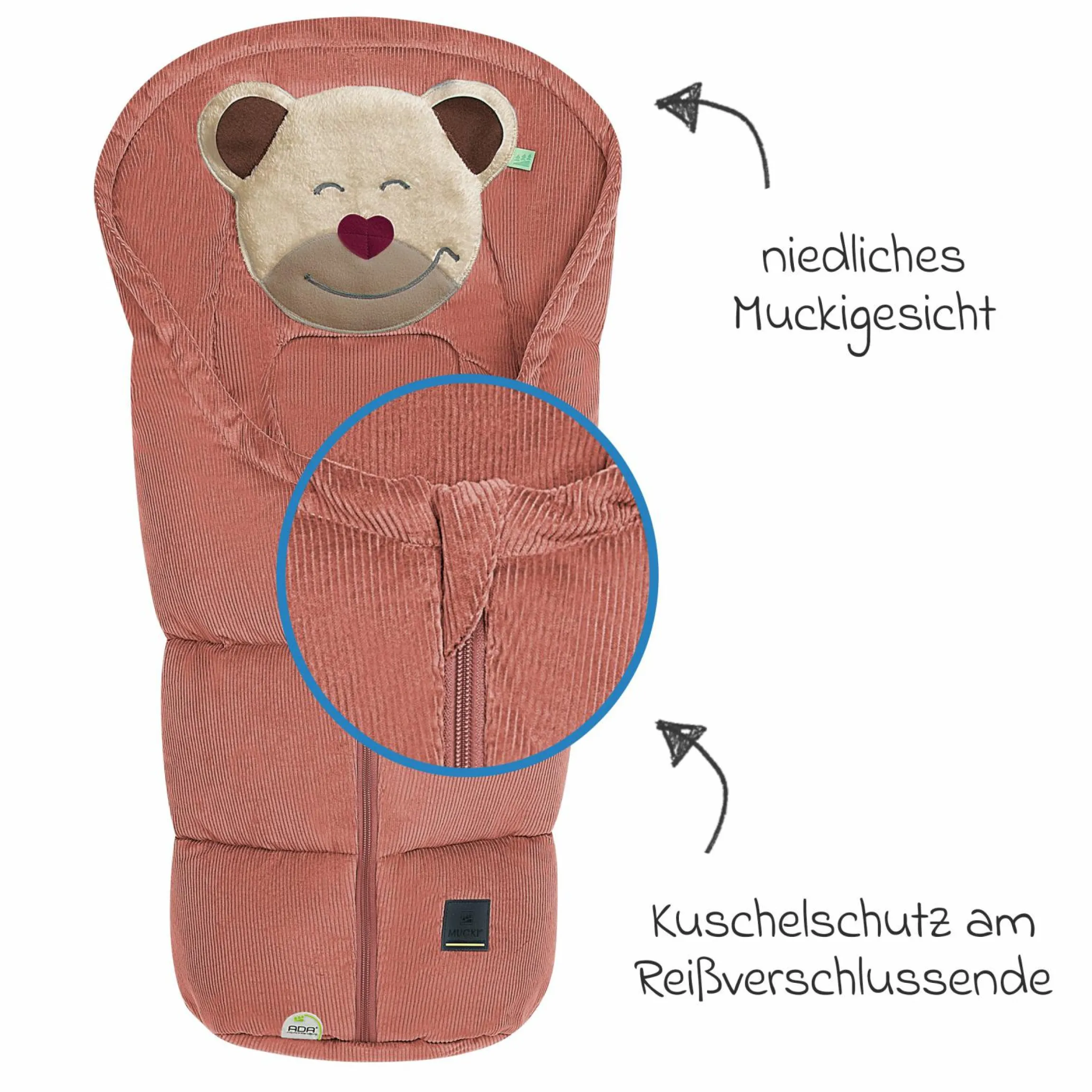 Fußsack Mucki Cord für Babyschale & Babywanne - Siena