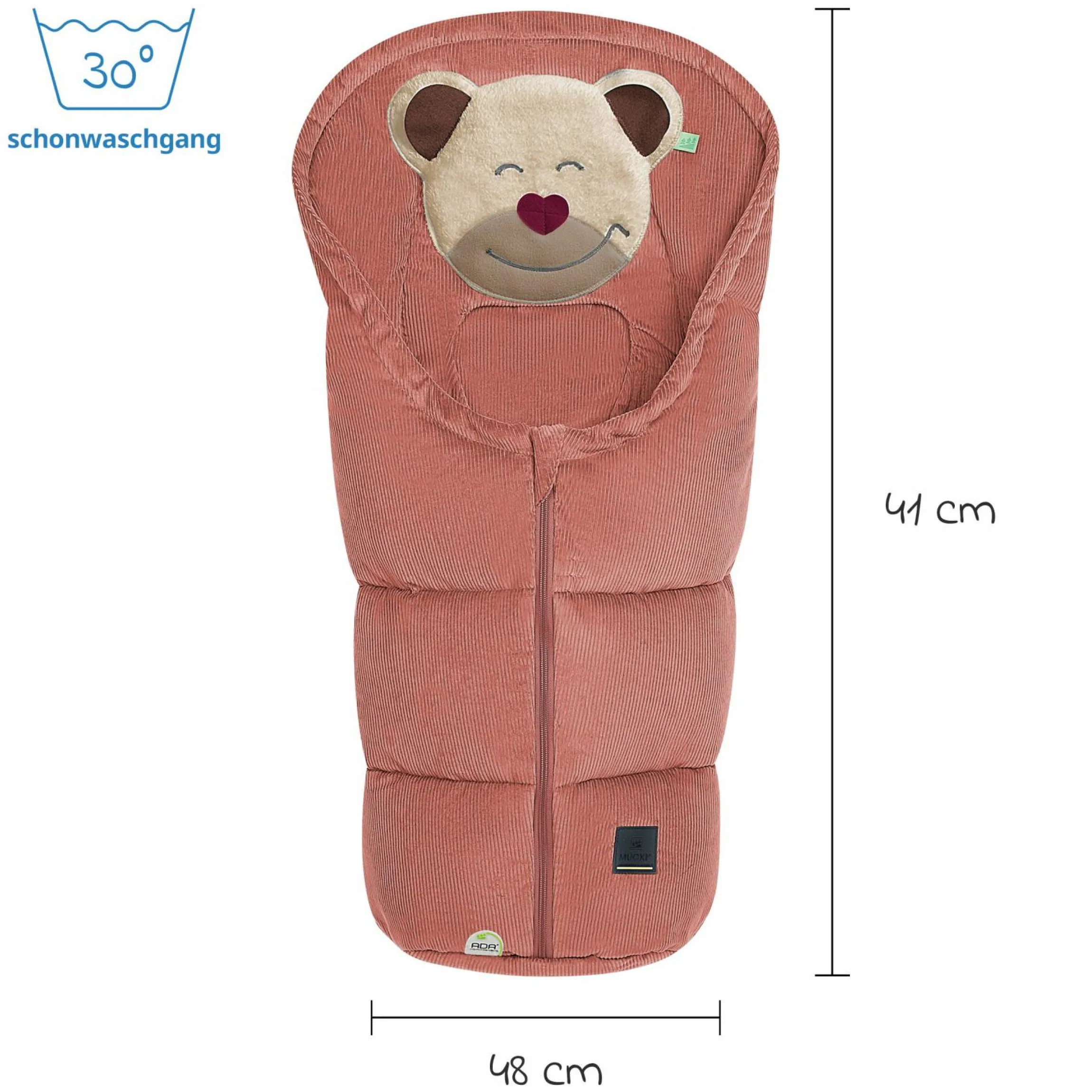 Fußsack Mucki Cord für Babyschale & Babywanne - Siena