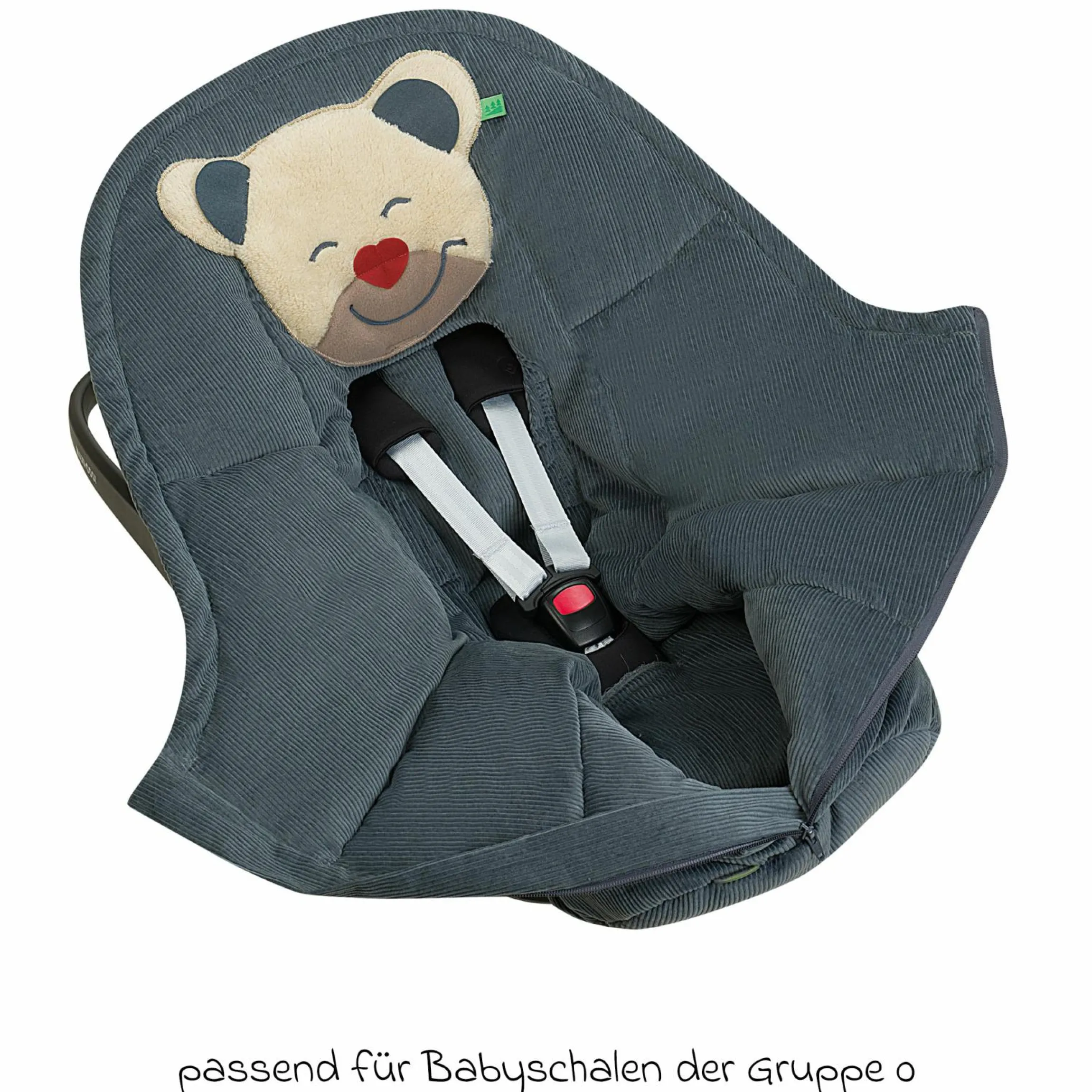 Fußsack Mucki Cord für Babyschale & Babywanne - Steel