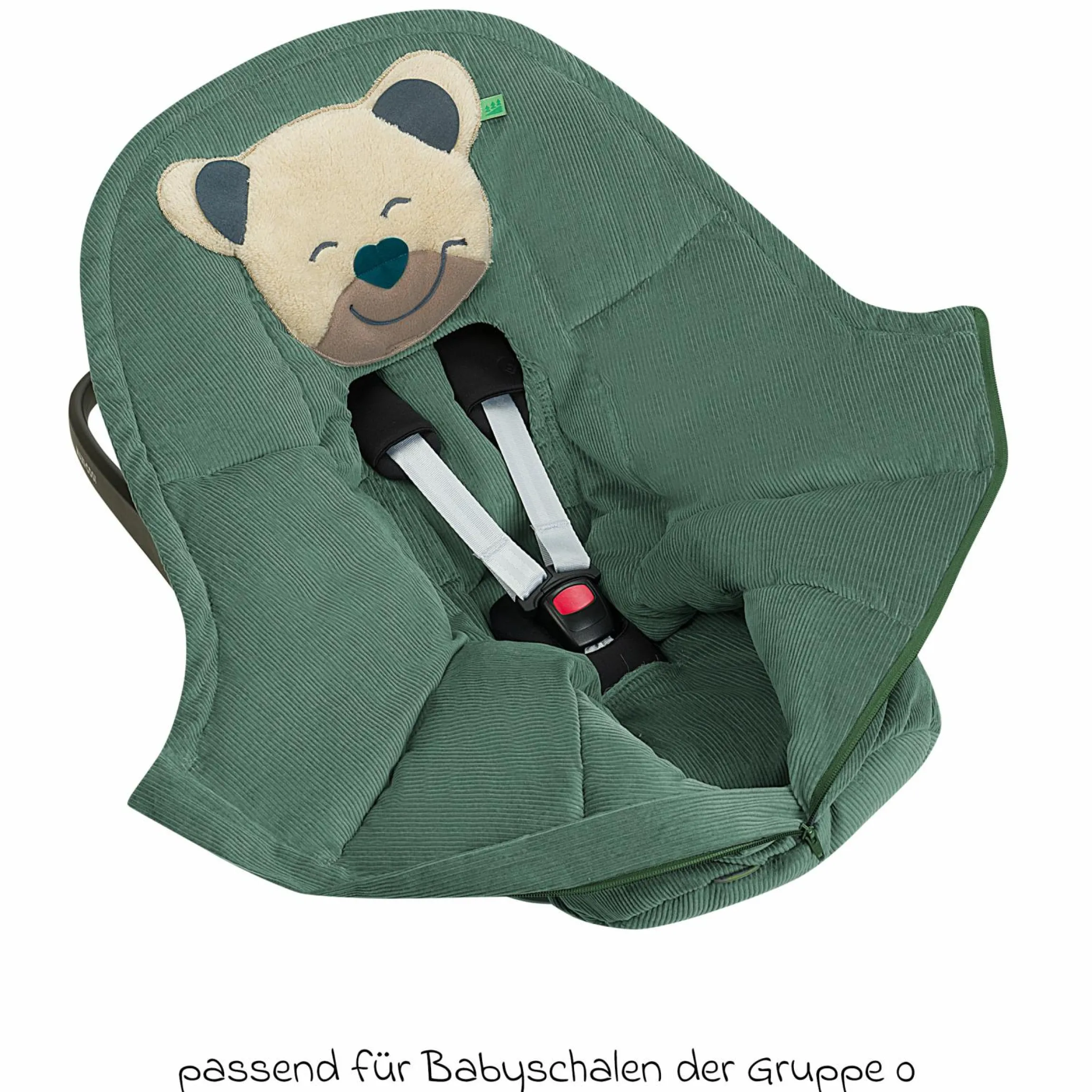Fußsack Mucki Cord für Babyschale & Babywanne - Eucalyptus