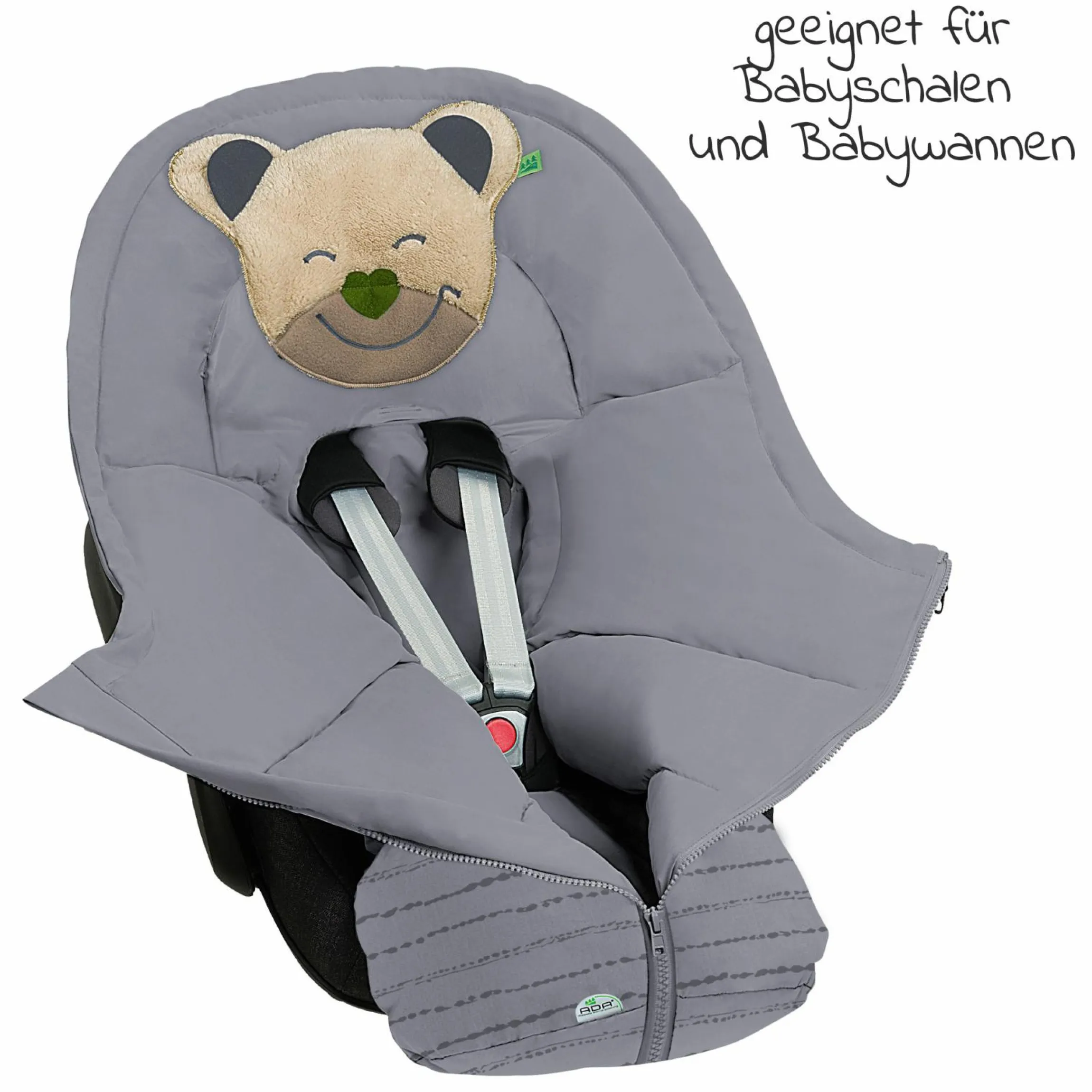 Fußsack Mucki für Babyschalen & Babywannen - Modern Stripes - Rocky Grey