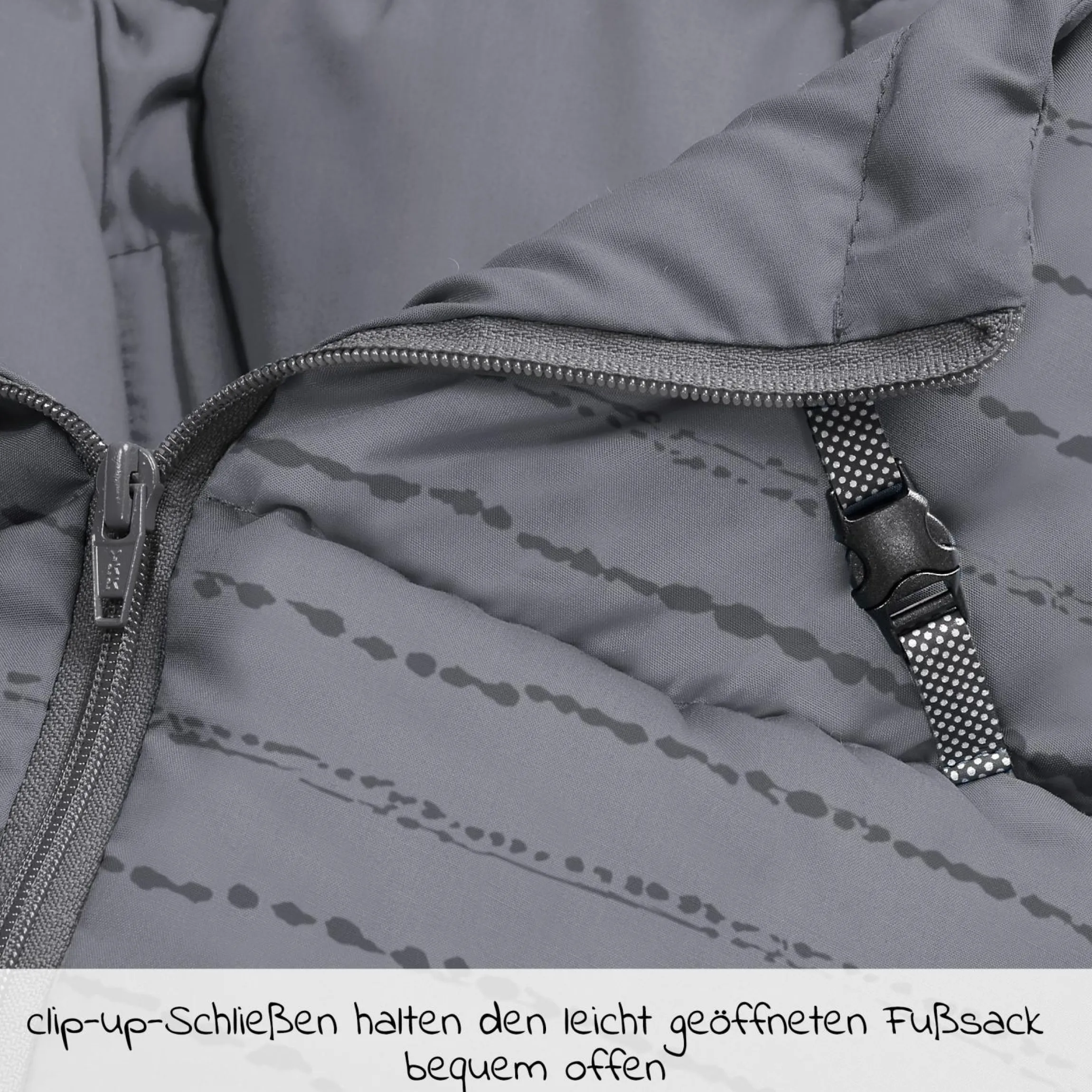 Fußsack Mucki für Babyschalen & Babywannen - Modern Stripes - Rocky Grey