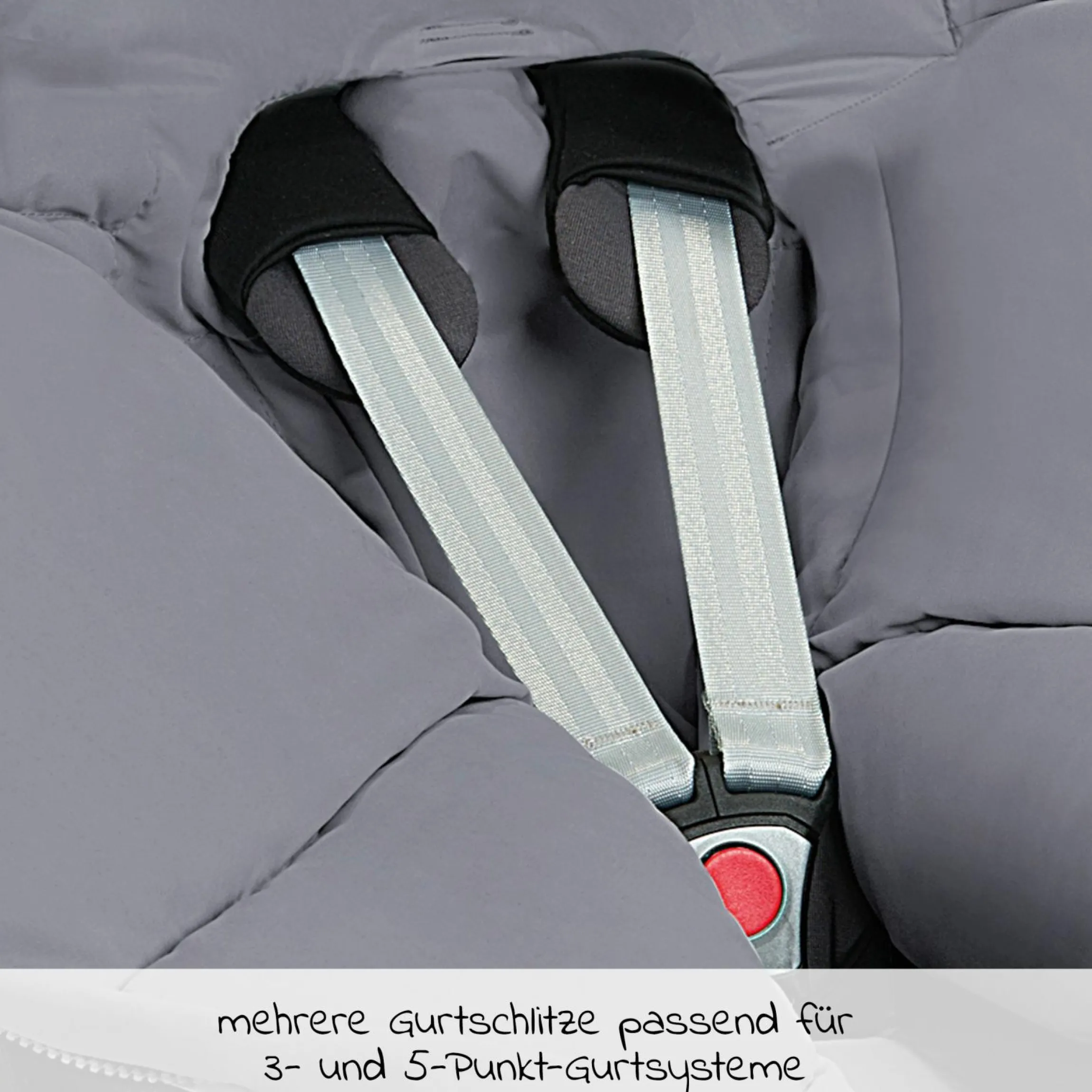 Fußsack Mucki für Babyschalen & Babywannen - Modern Stripes - Rocky Grey