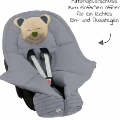 Fußsack Mucki für Babyschalen & Babywannen - Modern Stripes - Rocky Grey