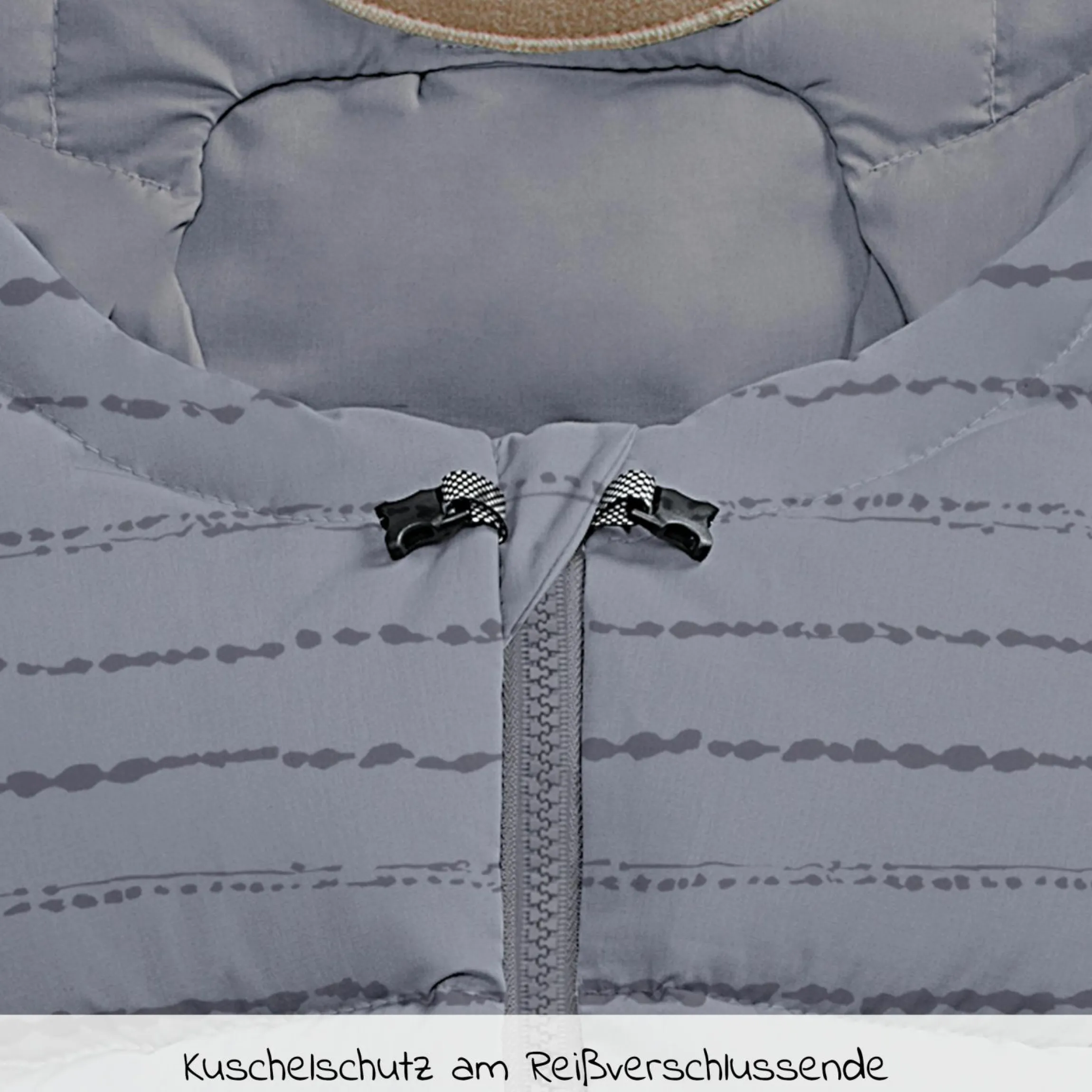 Fußsack Mucki für Babyschalen & Babywannen - Modern Stripes - Rocky Grey