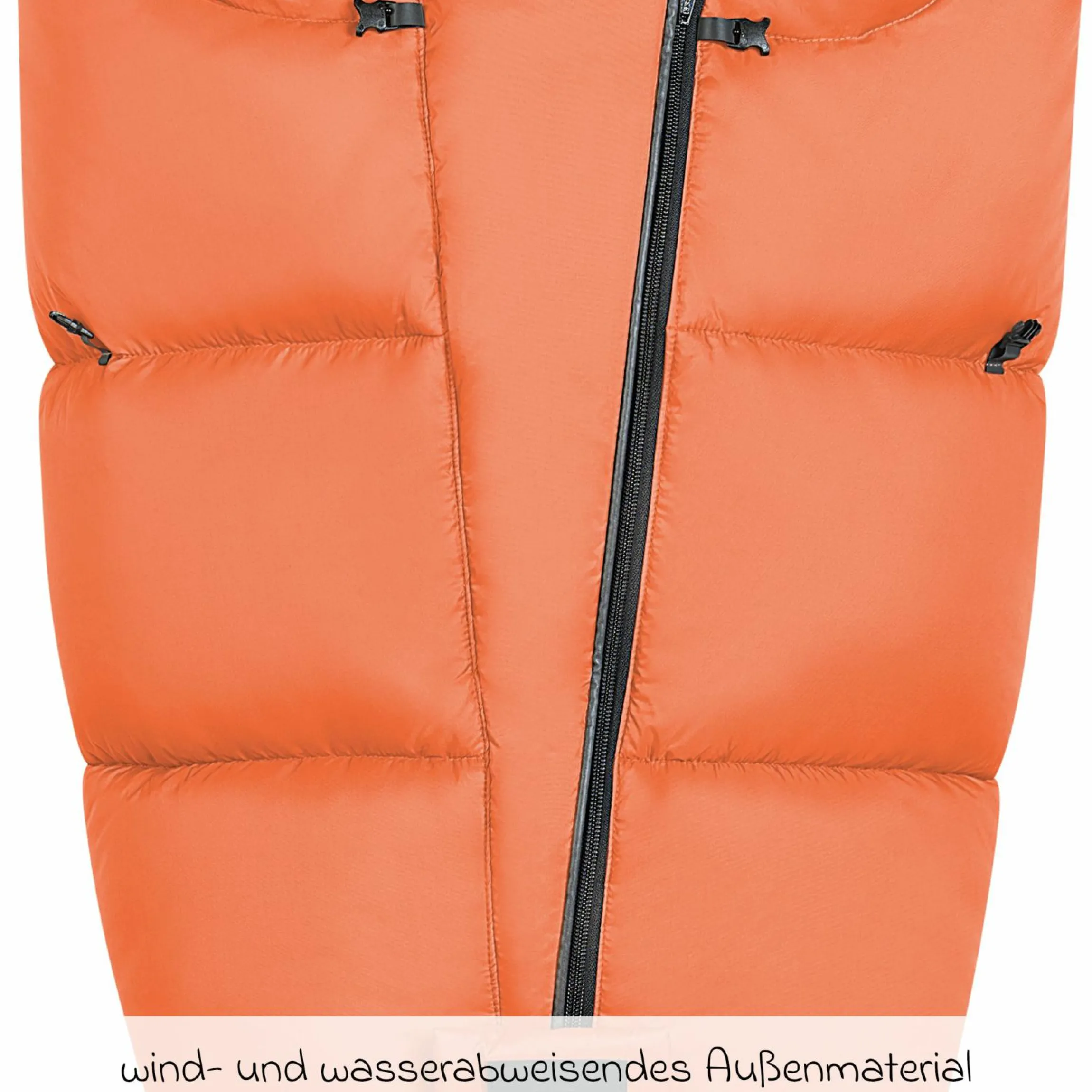 Fußsack Mucki L -cs für Buggy, Sport- und Kinderwagen - Red Orange