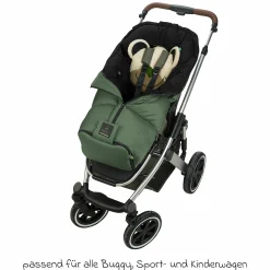 Fußsack Mucki L -cs für Buggy, Sport- und Kinderwagen - Steel Green