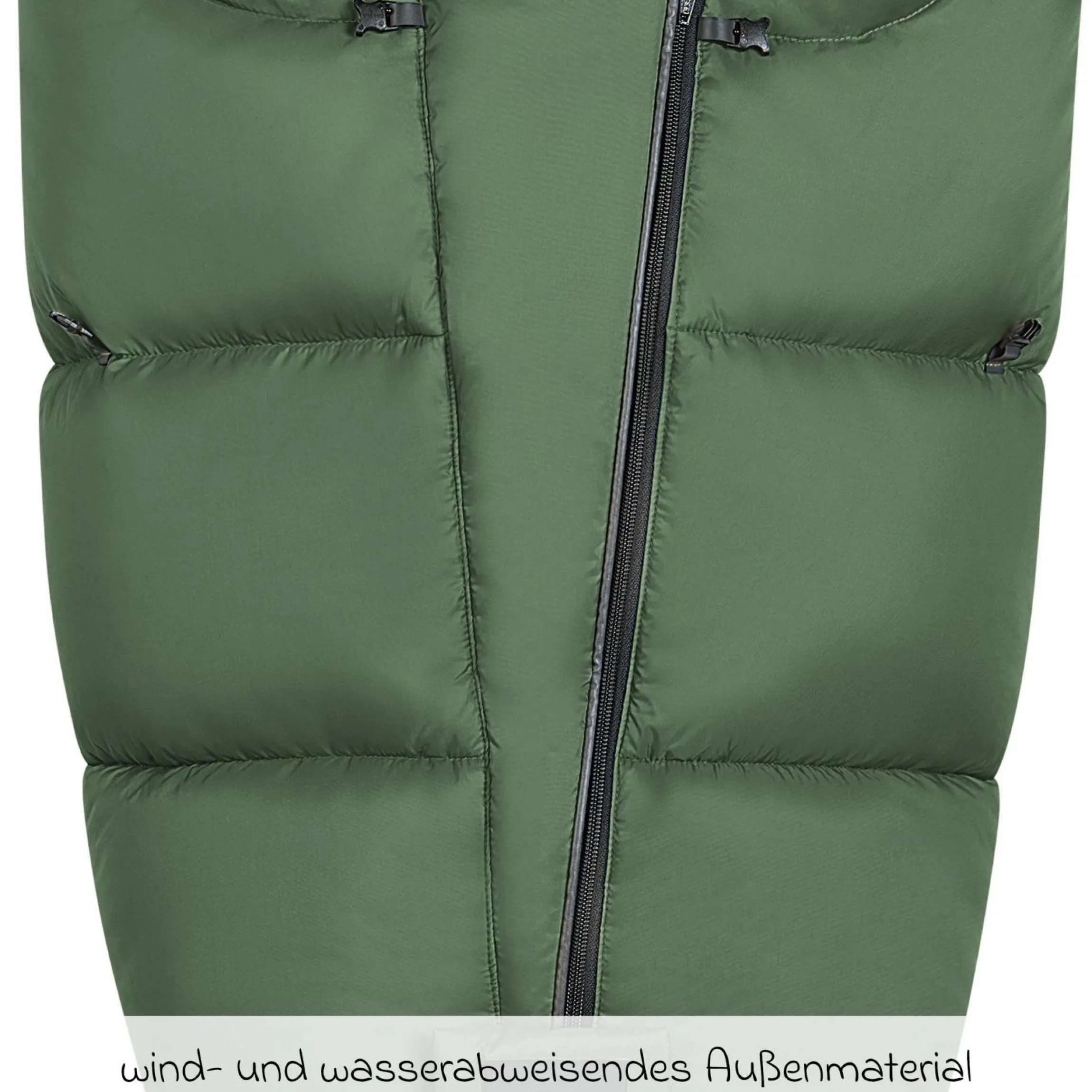 Fußsack Mucki L -cs für Buggy, Sport- und Kinderwagen - Steel Green