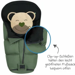 Fußsack Mucki L -cs für Buggy, Sport- und Kinderwagen - Steel Green