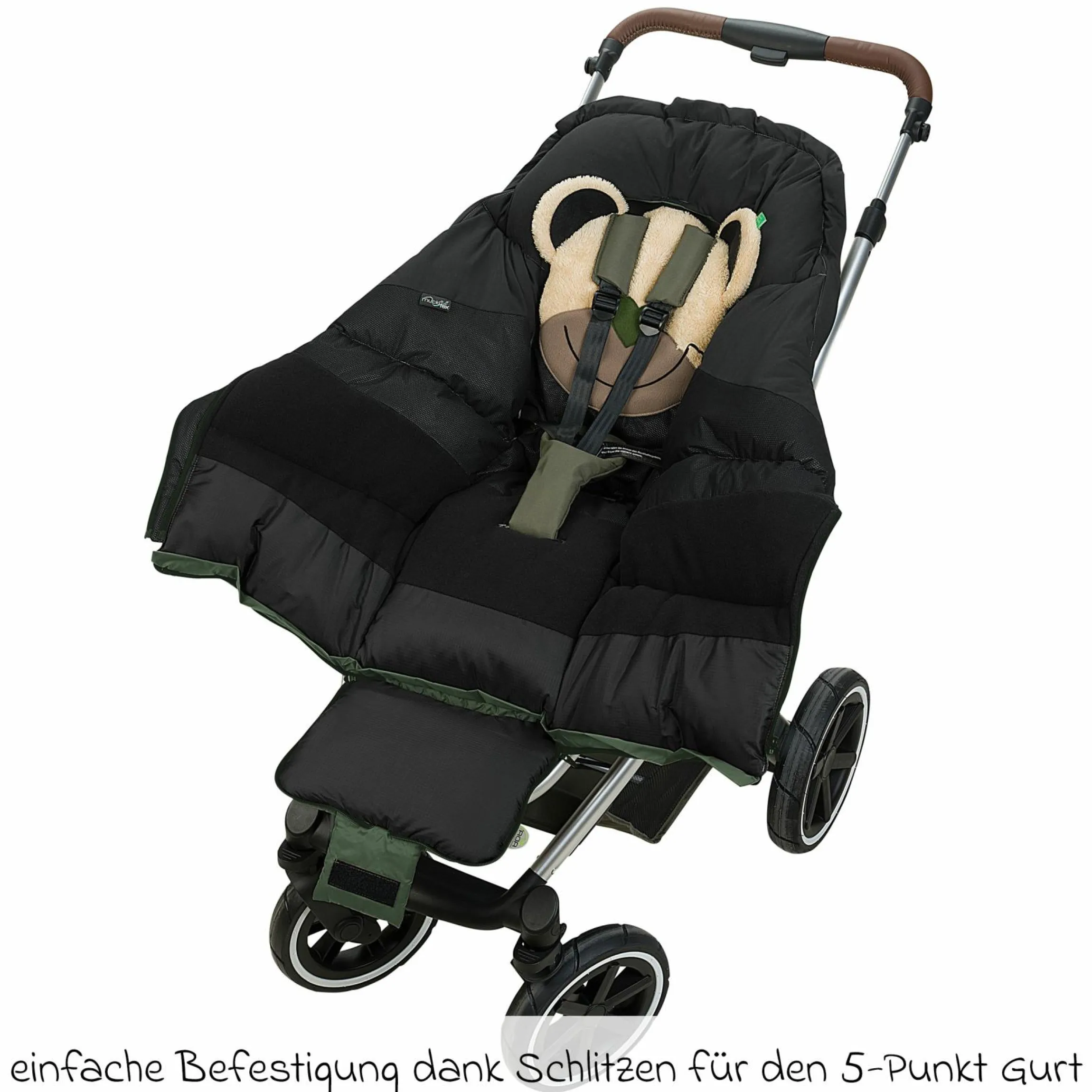 Fußsack Mucki L -cs für Buggy, Sport- und Kinderwagen - Steel Green