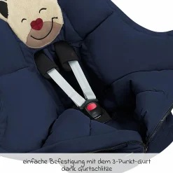 Fußsack Mucki Peach Skin für Babyschale & Babywanne - Navy