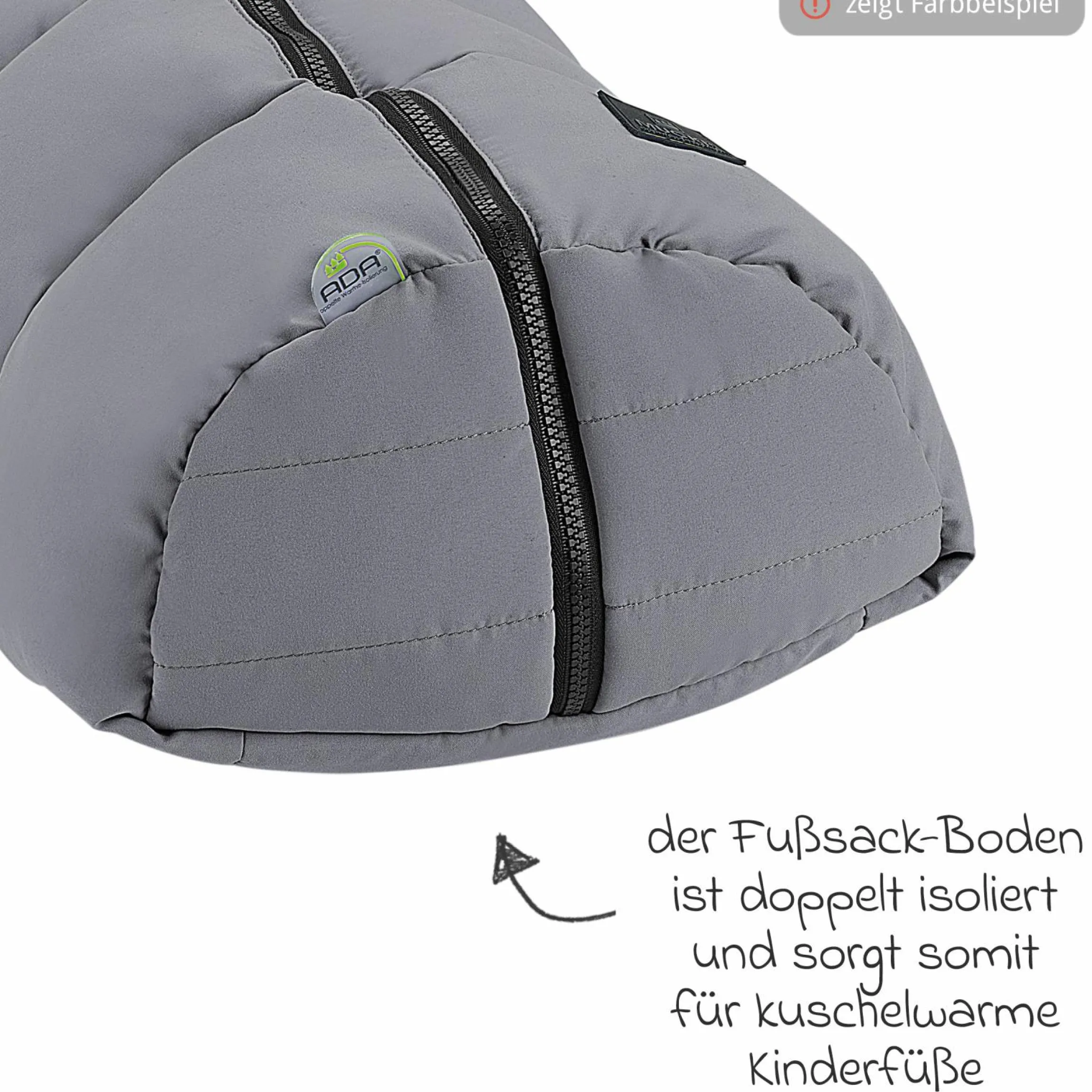 Fußsack Mucki Peach Skin für Babyschale & Babywanne - Navy