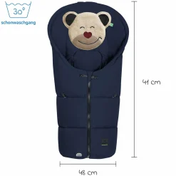 Fußsack Mucki Peach Skin für Babyschale & Babywanne - Navy