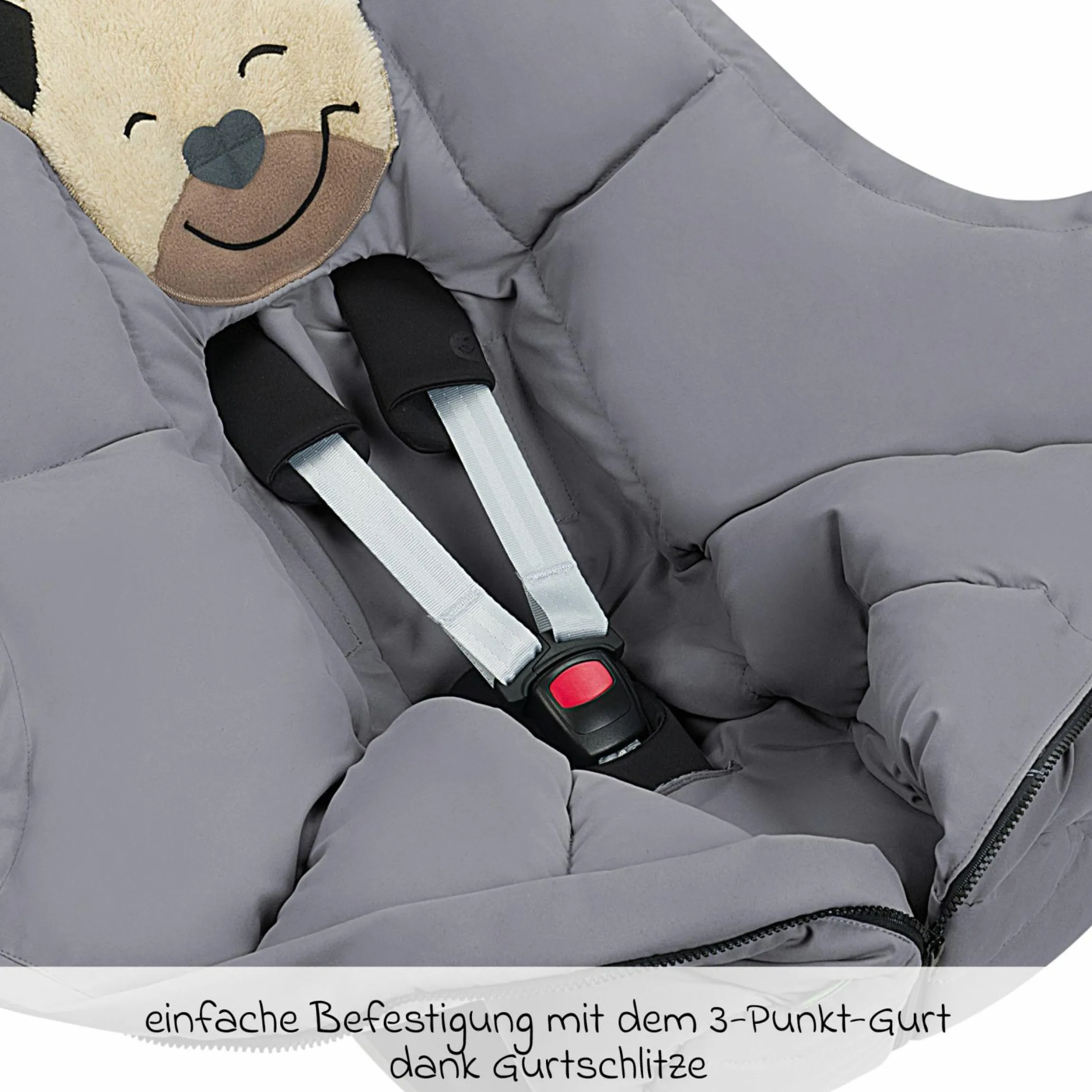 Fußsack Mucki Peach Skin für Babyschale & Babywanne - Rocky Grey