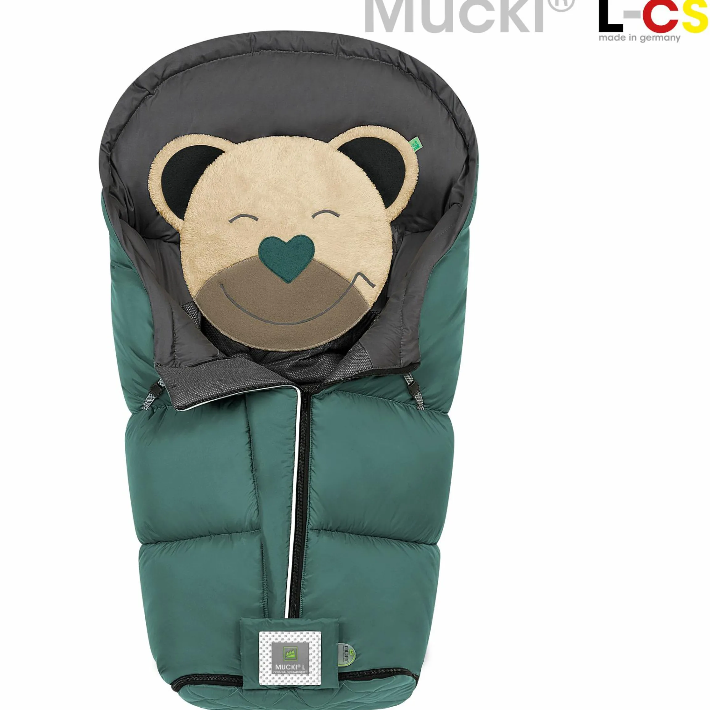 Fußsack Muckitex Mucki L-cs für Kinderwagen, Sportwagen & Buggy - Cosy Green