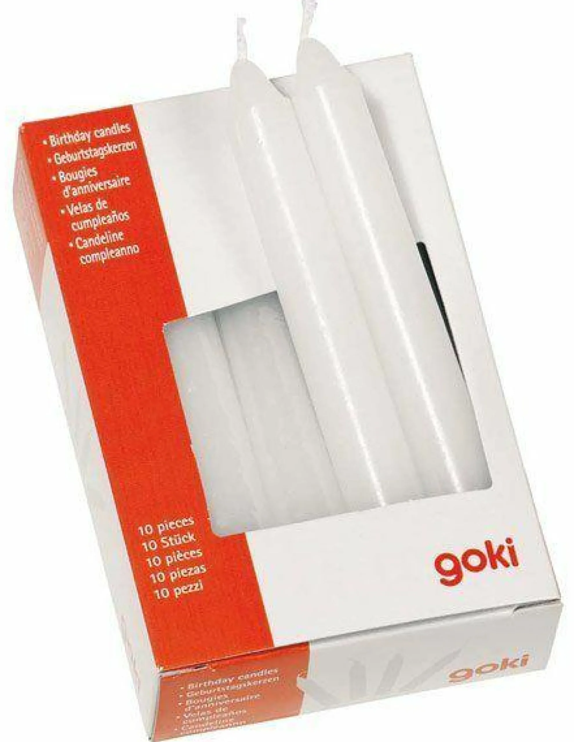 Geburtstagskerzen 10er Pack - Weiß