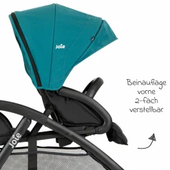 Geschwister- & Zwillingskinderwagen Evalite Duo ultraleicht nur ca 10 kg Eigengewicht Rücksitz mit Liegeposition - inkl. Regenschutz - Capri - Kollektion 2025