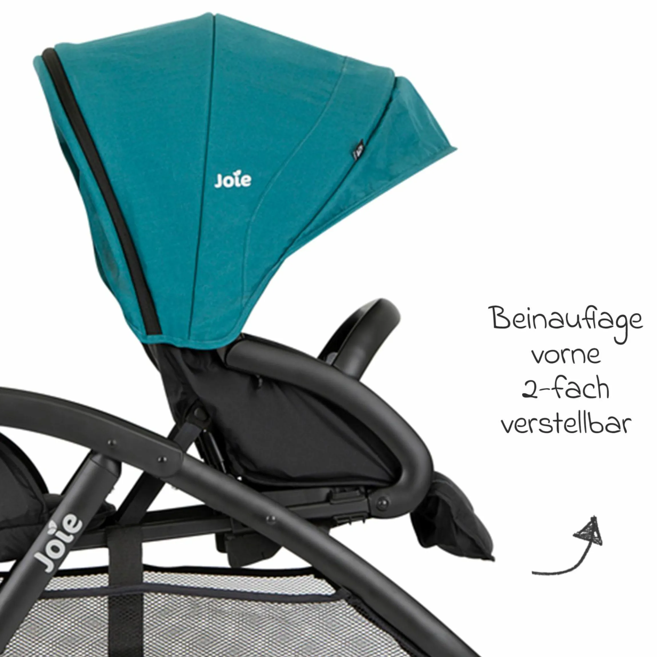 Geschwister- & Zwillingskinderwagen Evalite Duo ultraleicht nur ca 10 kg Eigengewicht Rücksitz mit Liegeposition - inkl. Regenschutz - Capri - Kollektion 2025